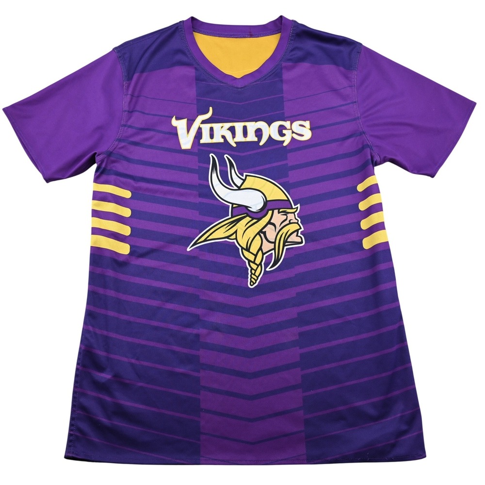 NFL Flag Football Minnesota Vikings Jersey Adult Medium Purple Gold Play Top